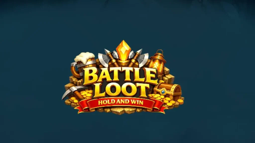 Battle Loot: Hold and Win سلاٹ گیم کا ایک منظر جس میں بونے اور خزانے کے سکے دکھائے گئے ہیں۔